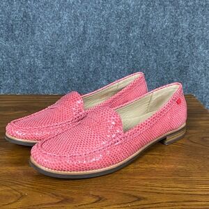 Marc Joseph New York Women's 11 East Village Pink Snake Embossed Leather Loafers